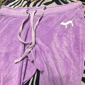 Purple Victoria secret pink flared sweats